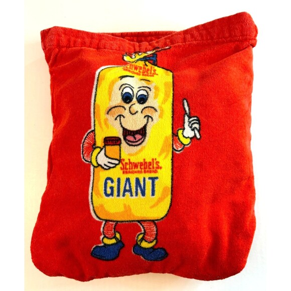 Schwebels Bread Mascot‎ Beach Towel In a Bag Cotton Hilasal 100% Cotton Vintage - Picture 15 of 16